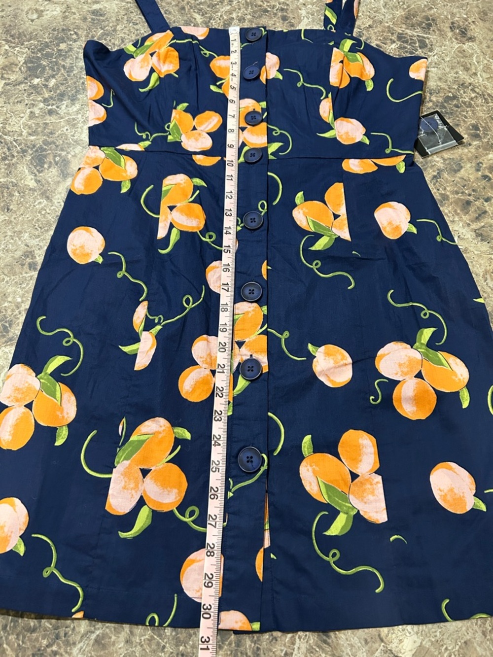 ModCloth Peach Fruit Dress NWT 14 - Picture 8 of 8
